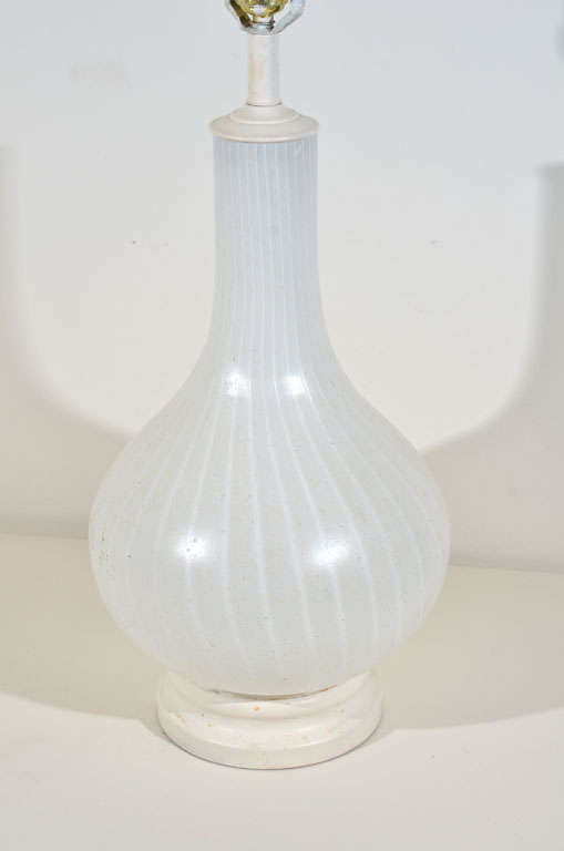 Late 20th Century Pair of Blown Glass Lamps