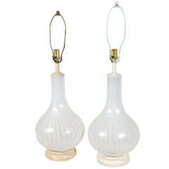 Pair of Blown Glass Lamps 7