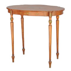 Exquisite Hand Painted Satinwood Table