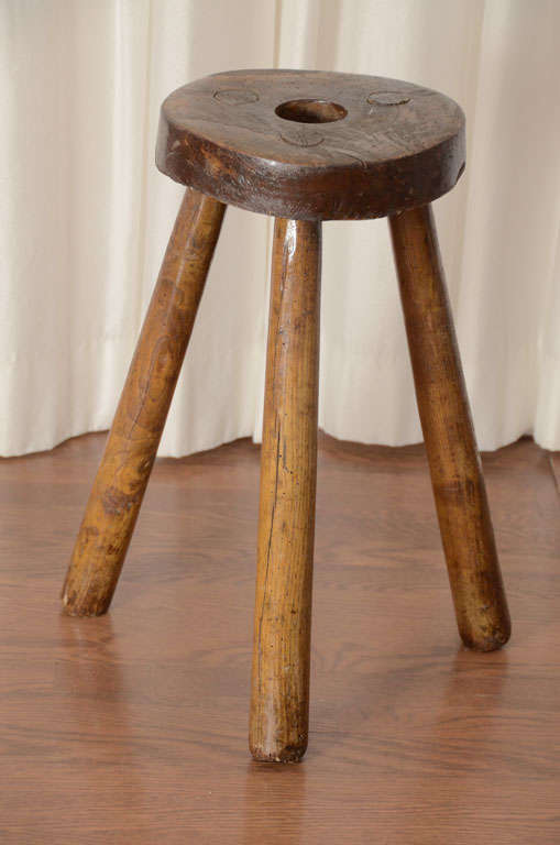 French Rustic Milking Stool