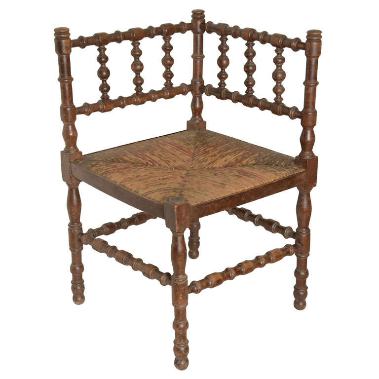 Chaise « Coin de feu », chaise d'angle en vente