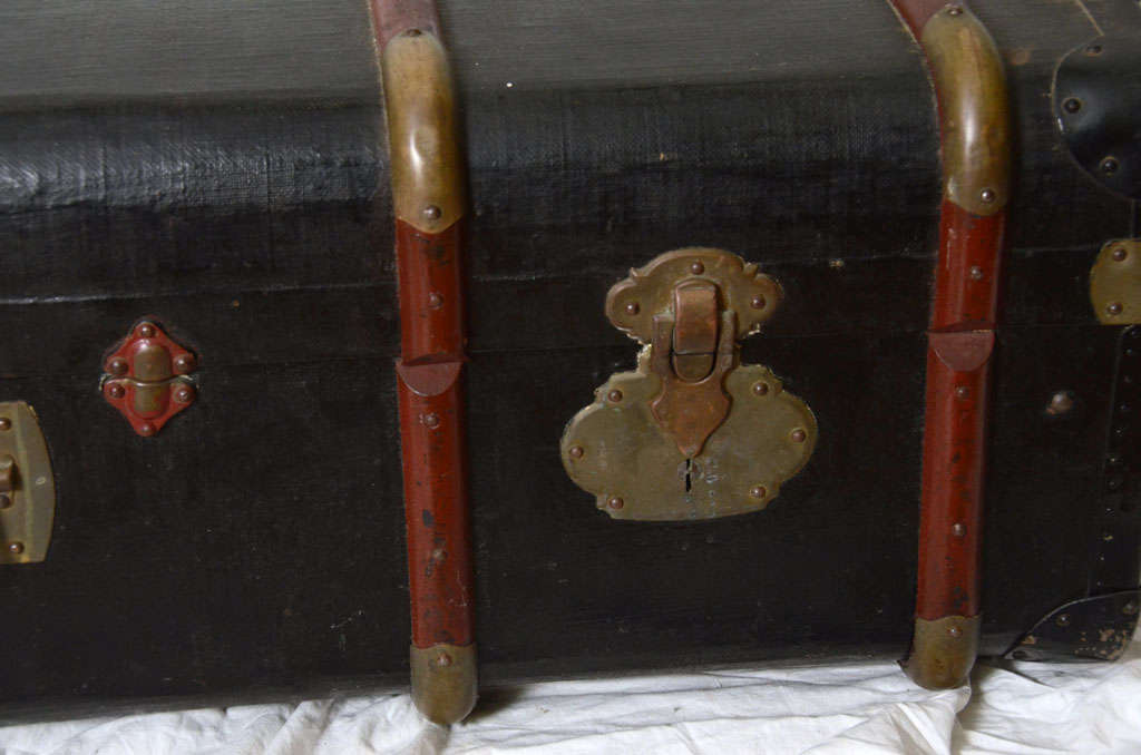 Belgian Antique Travel Suitcase, Trunk from Belgium For Sale