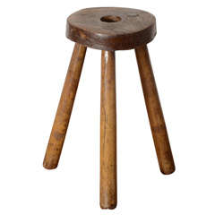 French Rustic Milking Stool For Sale at 1stDibs