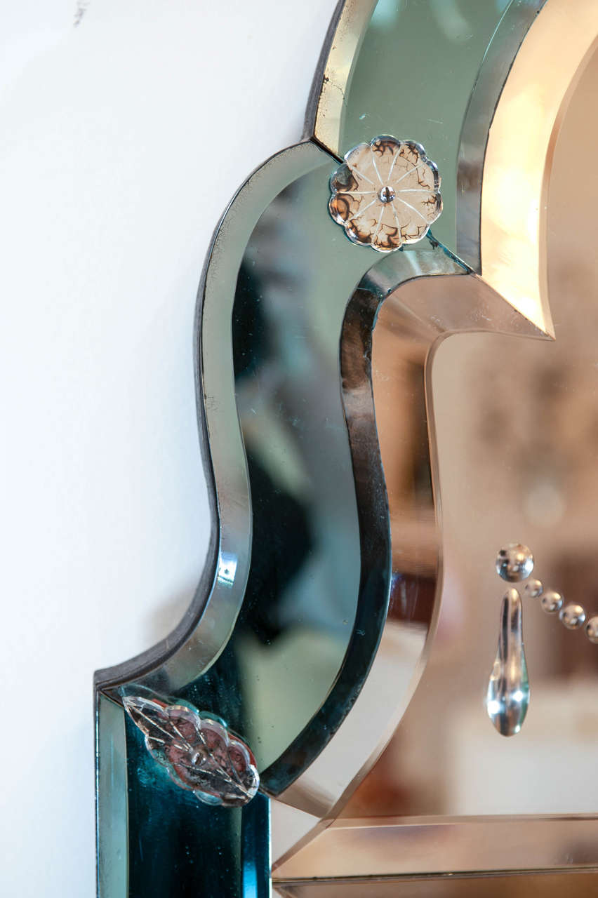 Etched Vintage Venetian Style Mirror