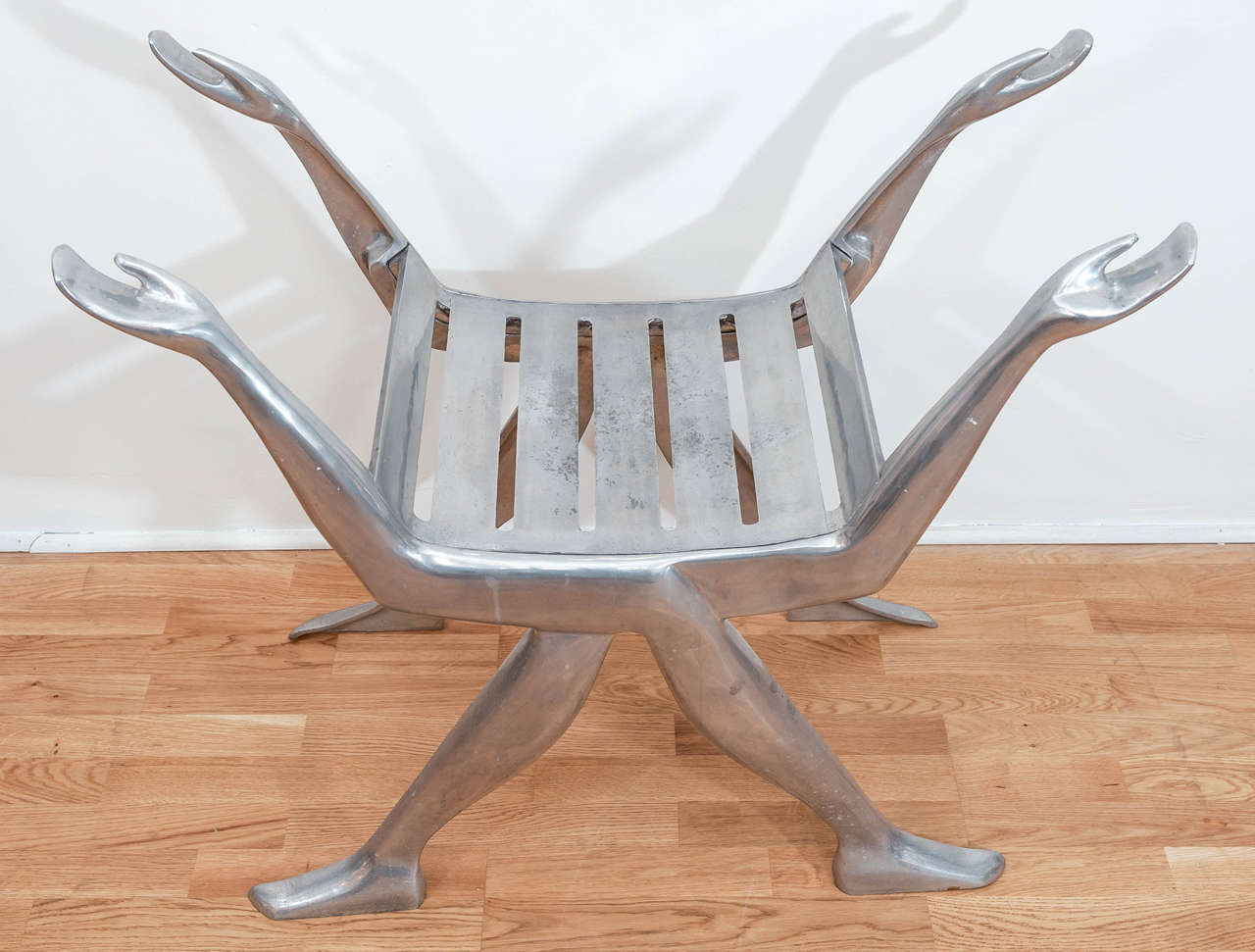 American Sculptural Metal Bench after Pedro Freiedberg
