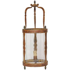 19th Century Lacquered Iron Italian Wall Lantern