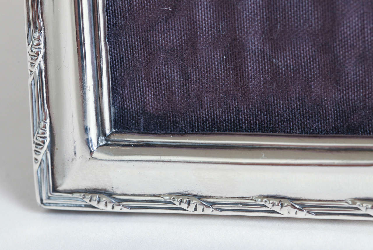 20th Century Hukin & Heath English Art Deco Sterling Silver Photograph Frame