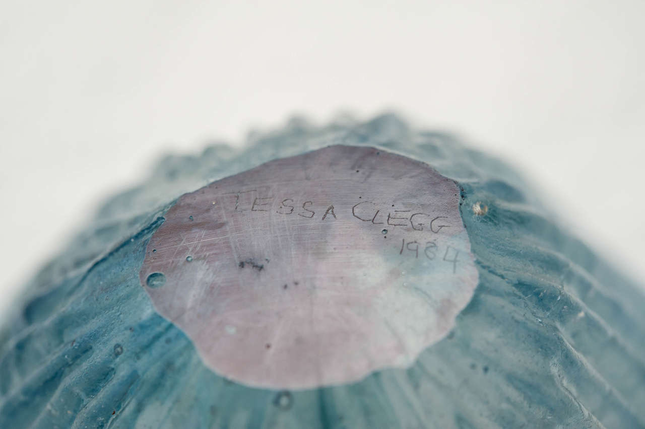 Art Glass Tessa Clegg Pate de Verre Vase For Sale