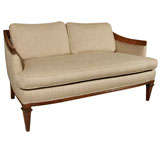 MID-CENTURY WALNUT SETTEE