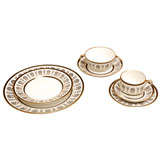 Richard Ginori, "Ercolano Black" pattern porcelain