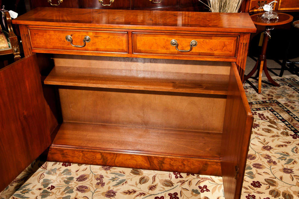 Shallow  Myrtle  Wood  Hall  Cabinet For Sale 1