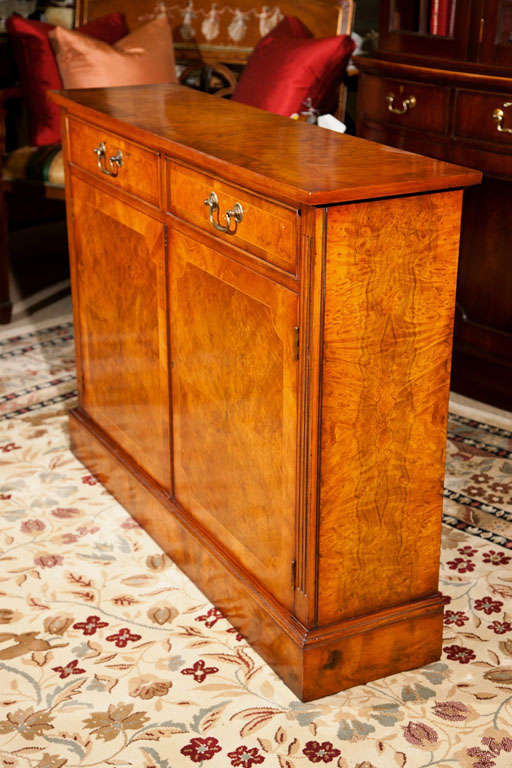 Shallow  Myrtle  Wood  Hall  Cabinet For Sale 2