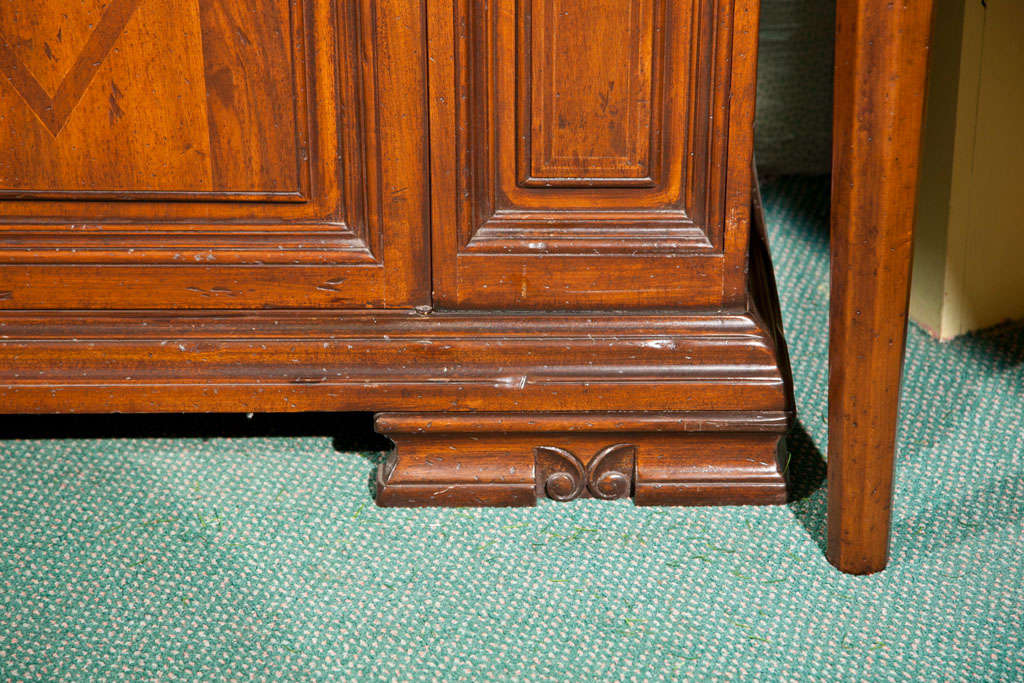 Large  Italian  Walnut   Vitrine