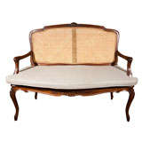 Antique  Louis  XV  Hand  Caned  Loveseat