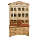 19th Century English Faux Painted Doll House Linen Press