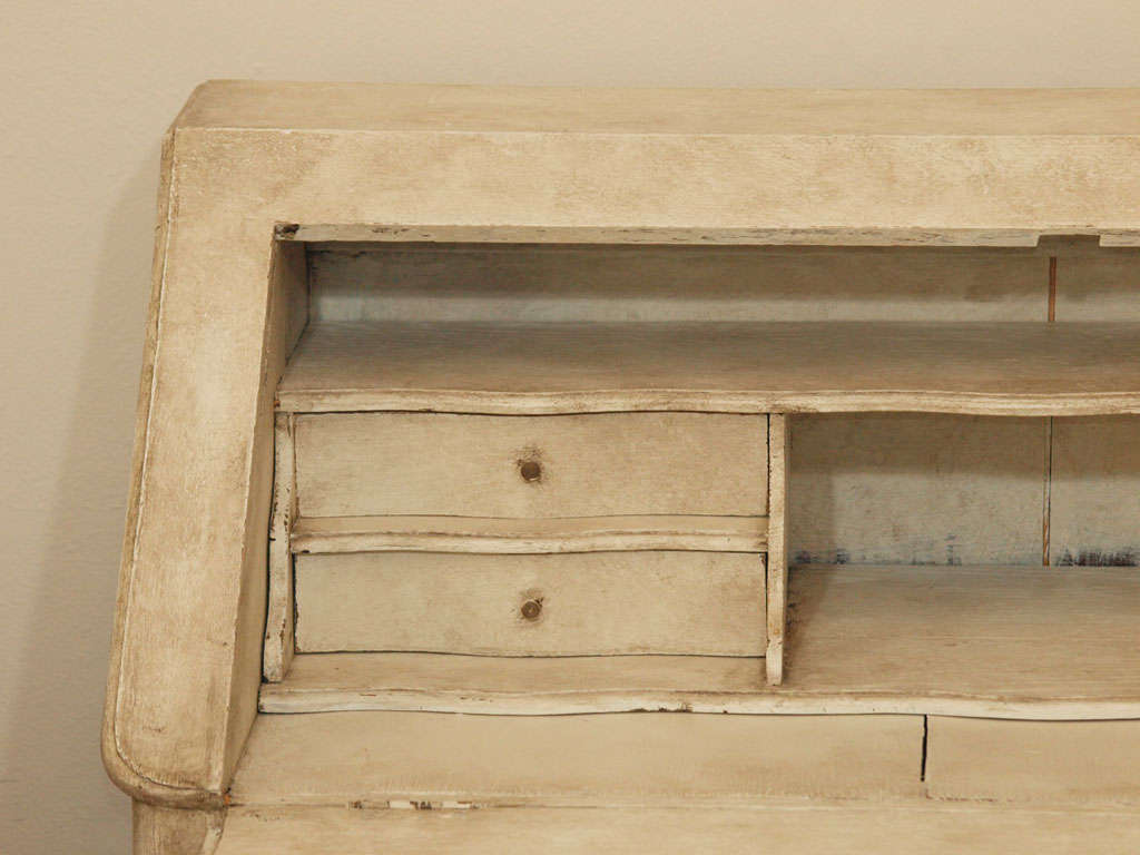 Louis XV Painted Drop Leaf Secretary Desk 1