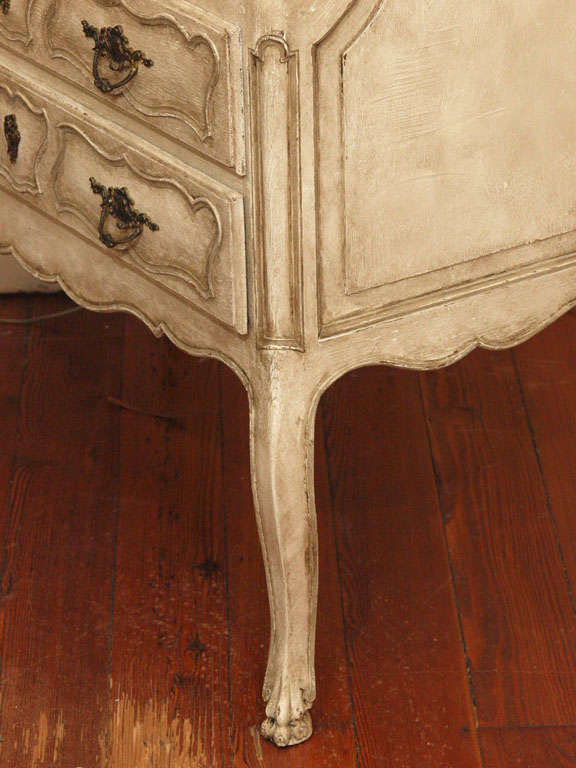 Louis XV Painted Drop Leaf Secretary Desk 5