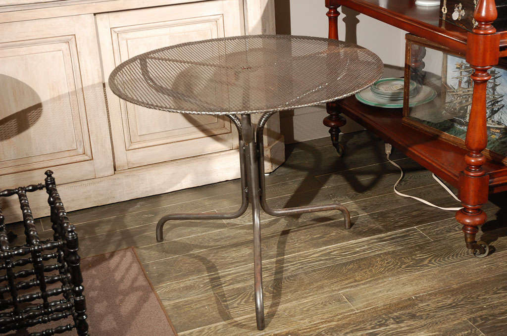 French Webbed Metal Table, Circa 1920 In Good Condition In Los Angeles, CA