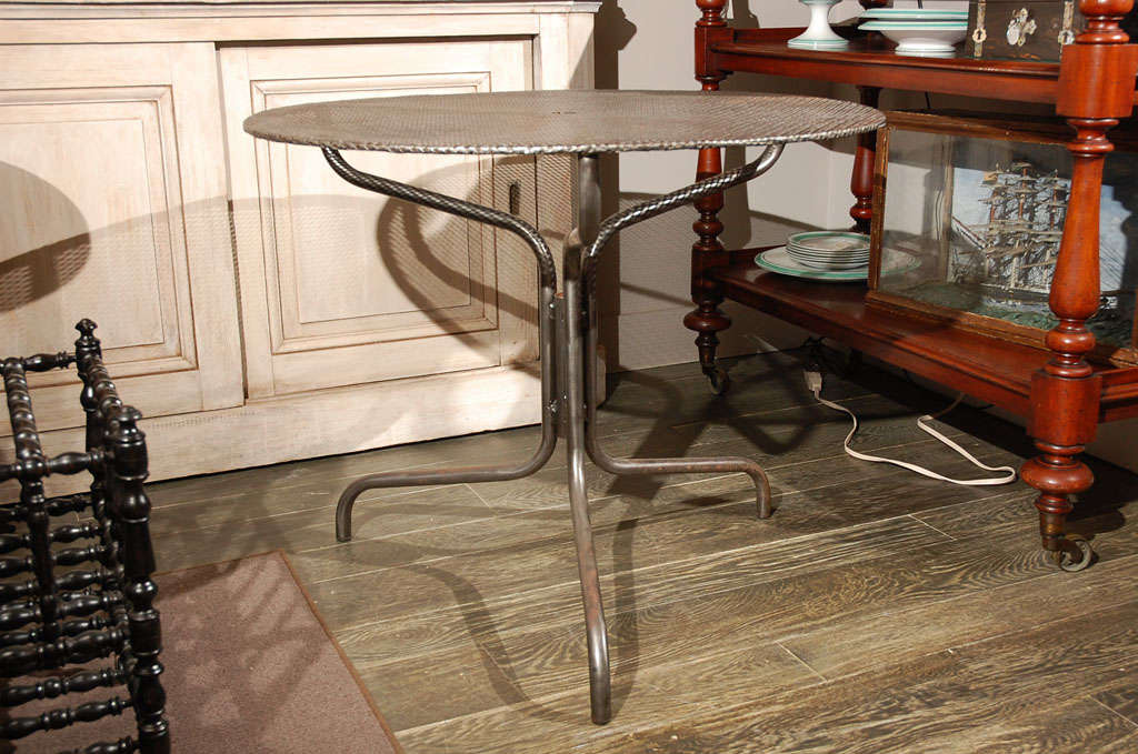 20th Century French Webbed Metal Table, Circa 1920