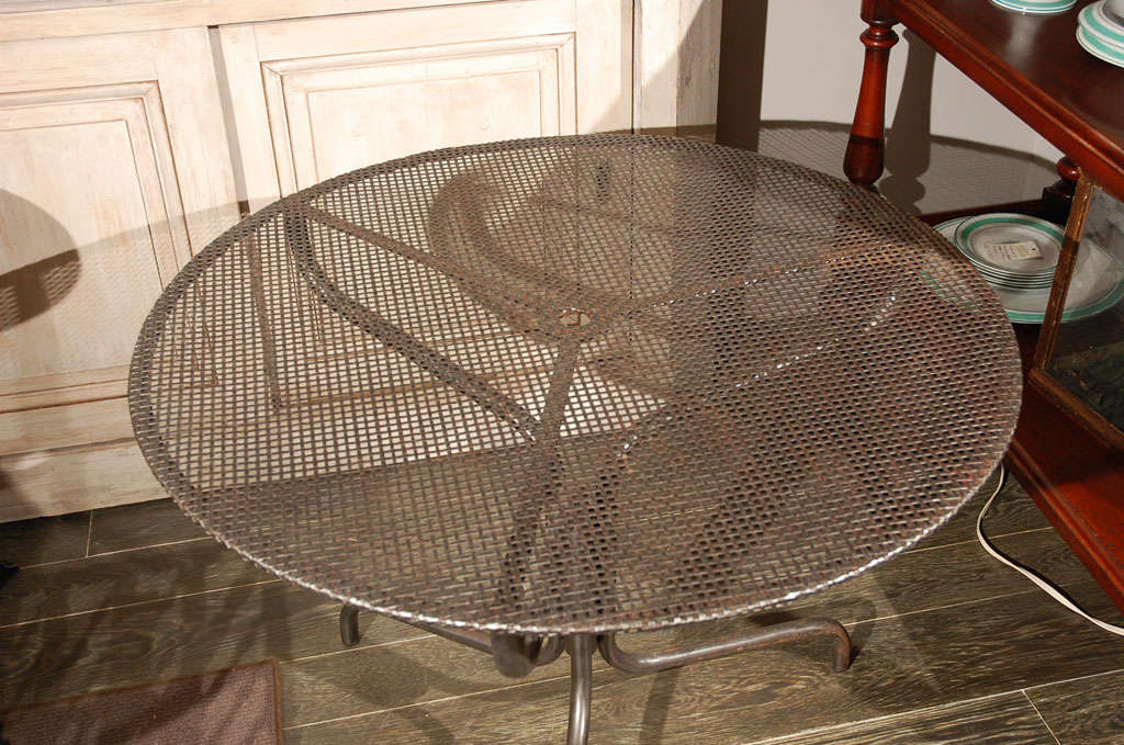 French Webbed Metal Table, Circa 1920 1