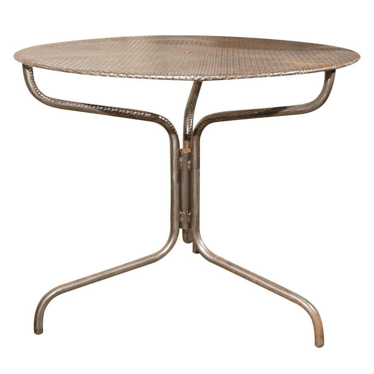 French Webbed Metal Table, Circa 1920
