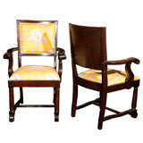 Antique arm chair pair