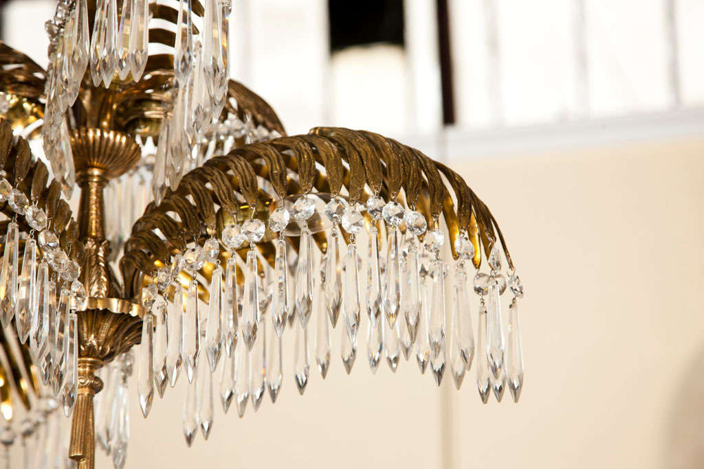 Bronze Palm leaf Chandelier