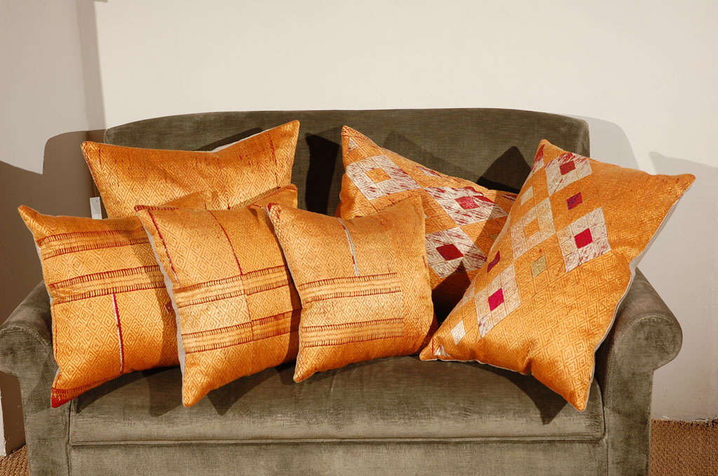 Gold Phulkari Pillows