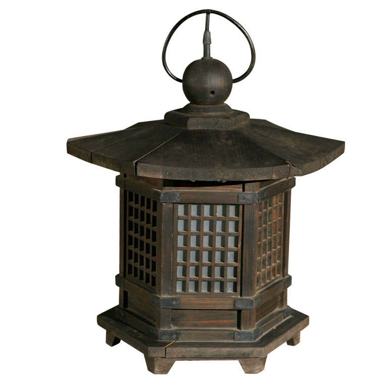Larger Japanese Wood Lantern at 1stDibs japanese wooden lantern