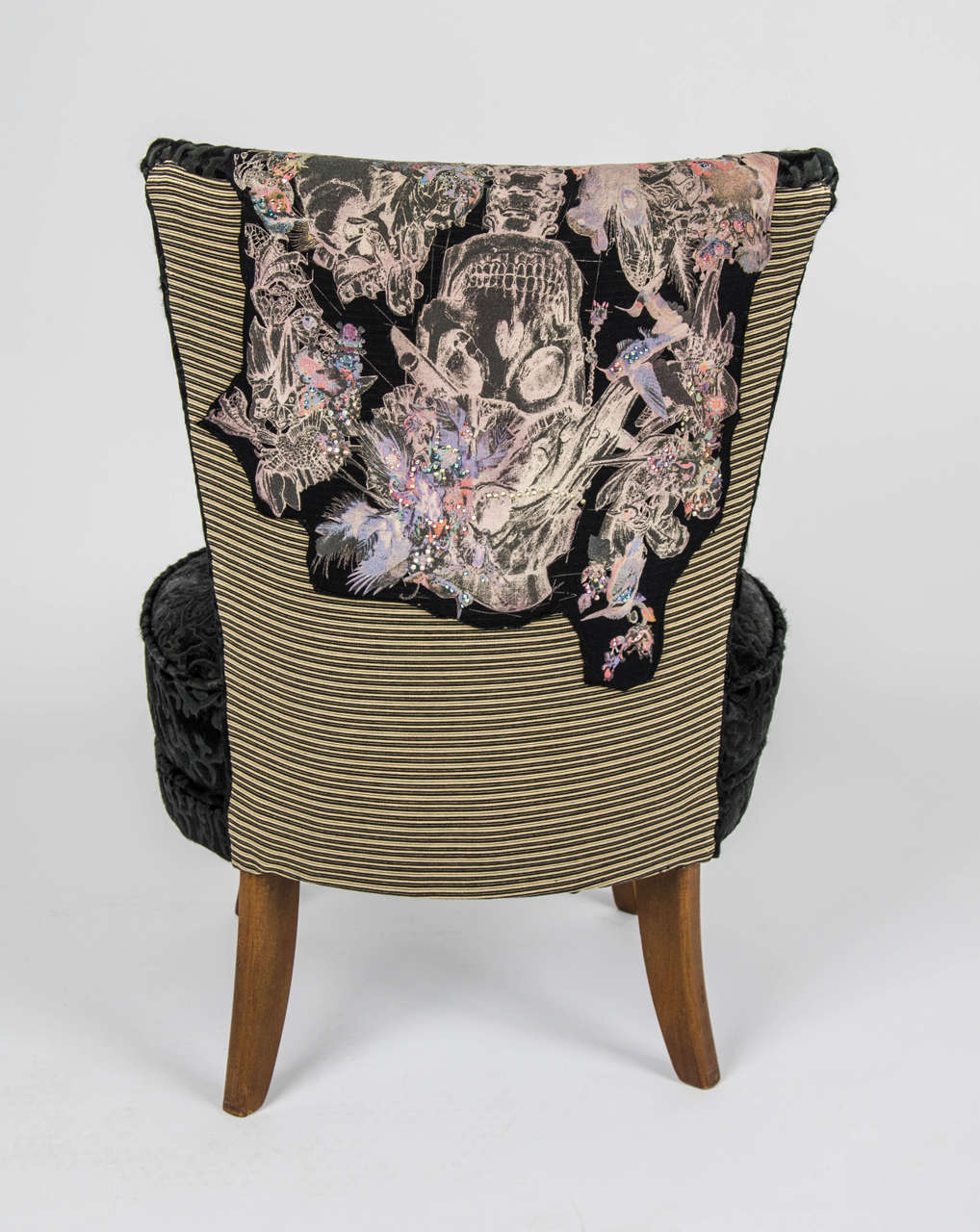 Unique Rock & Roll Style Small Black 'Boudoir' Chair 1946 In Good Condition In London, GB