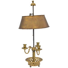 19th Century French Gilt Bronze Bouillotte Lamp