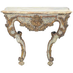 Italian Painted and Parcel Gilt Console, 18th Century