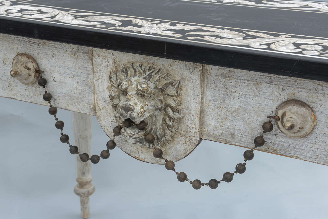 slate top console table