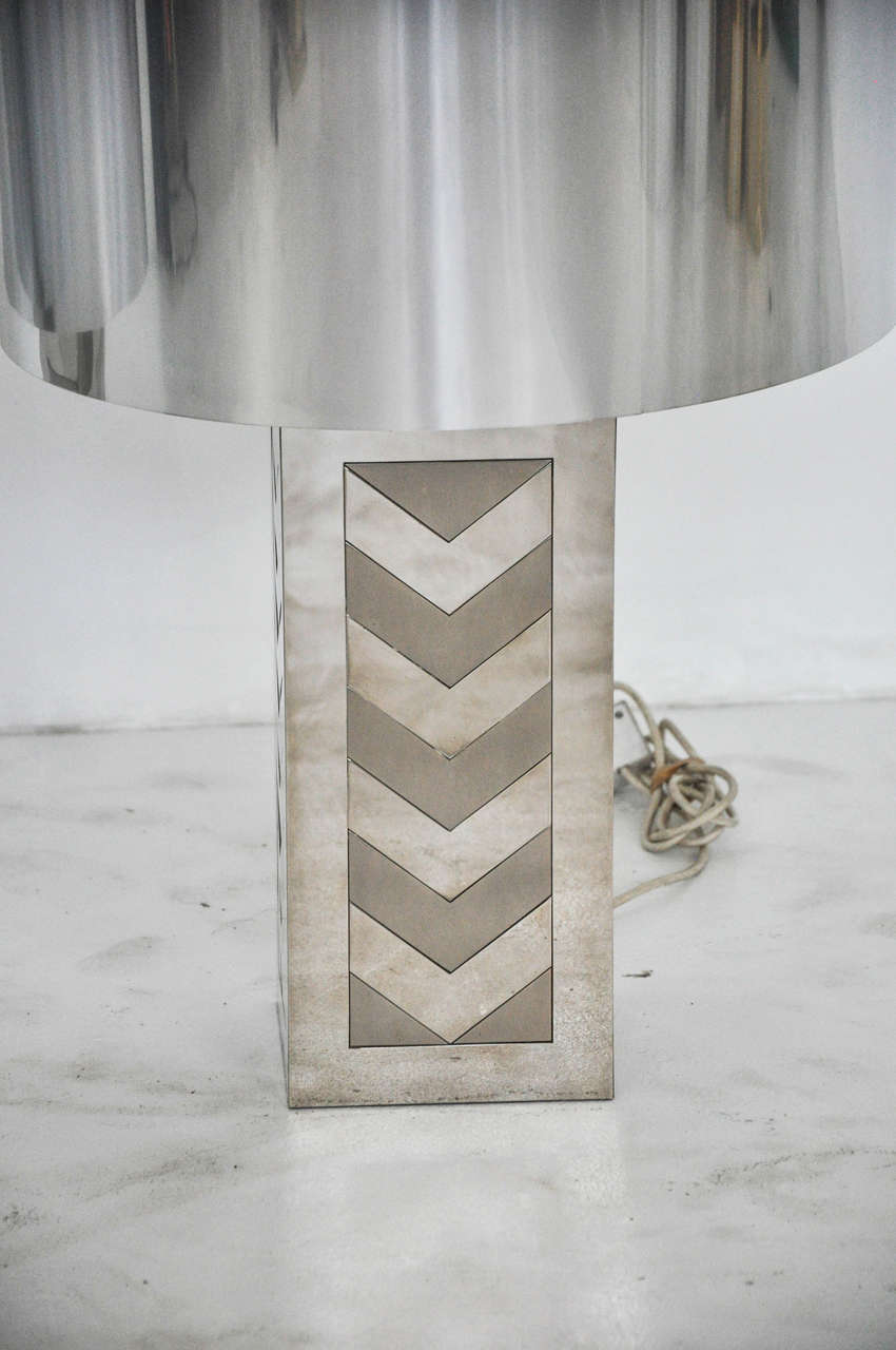 Italian 1970s Chevron Lamps 1