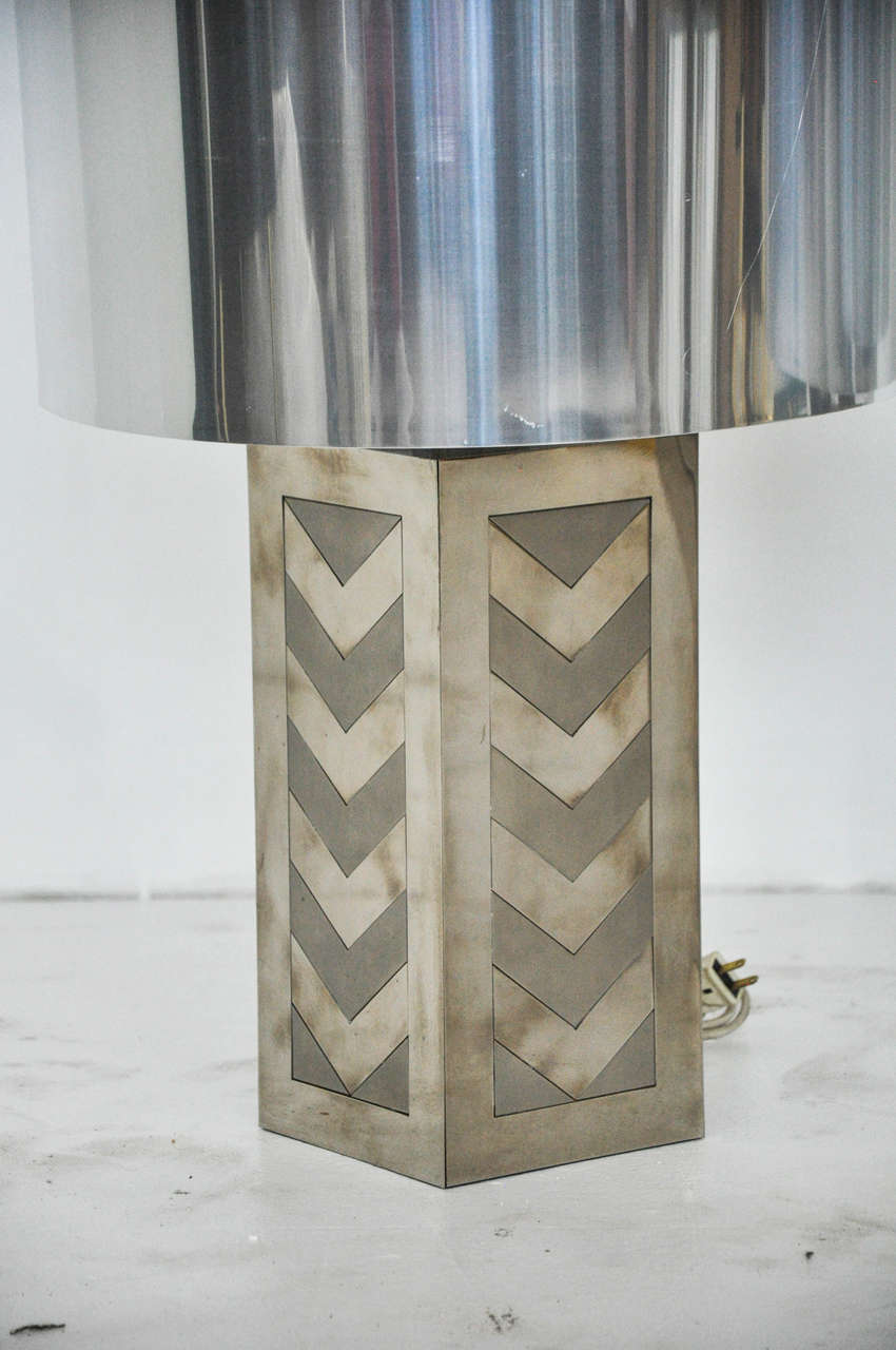 Italian 1970s Chevron Lamps 2