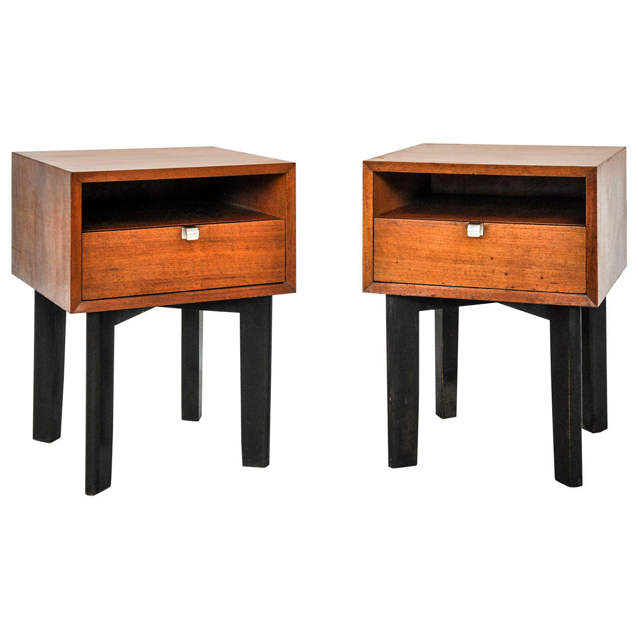 Pair of George Nelson Nightstands or End Tables, circa 1950s
