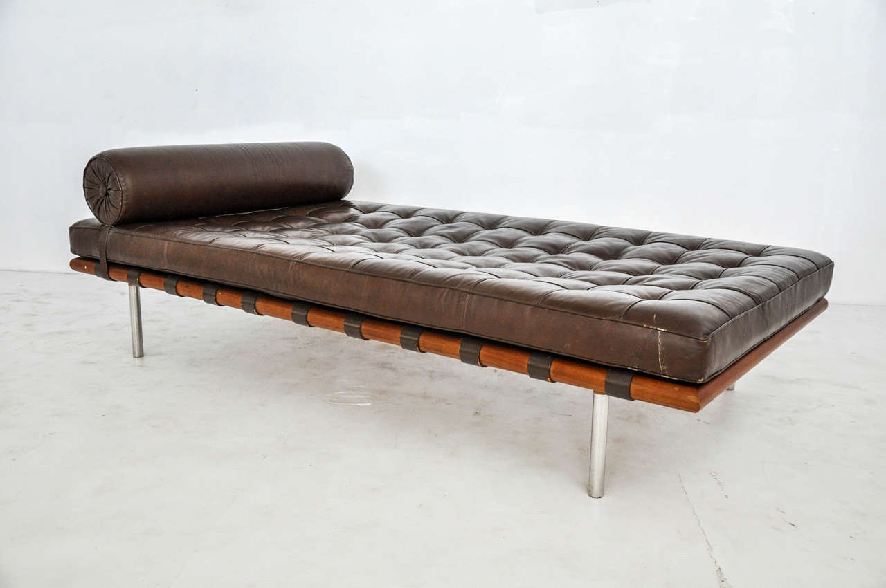 20th Century Barcelona Daybed Mies van der Rohe for Knoll, circa 1970s