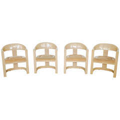 Set of Four Karl Springer Onassis Chairs