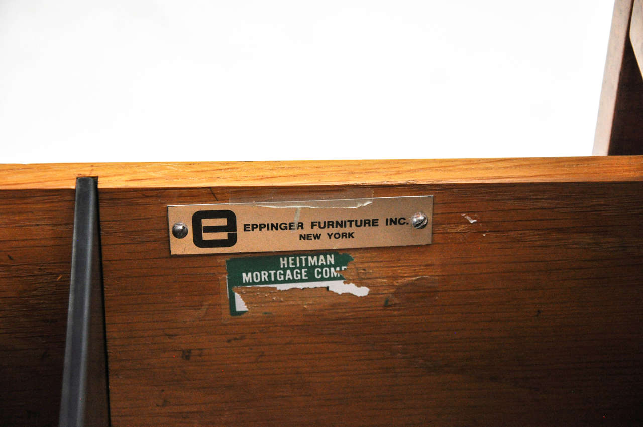 1970s Burl Wood and Chrome Executive Desk 4