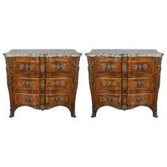 Pair of 19th Century Louis XV style Commodes 9