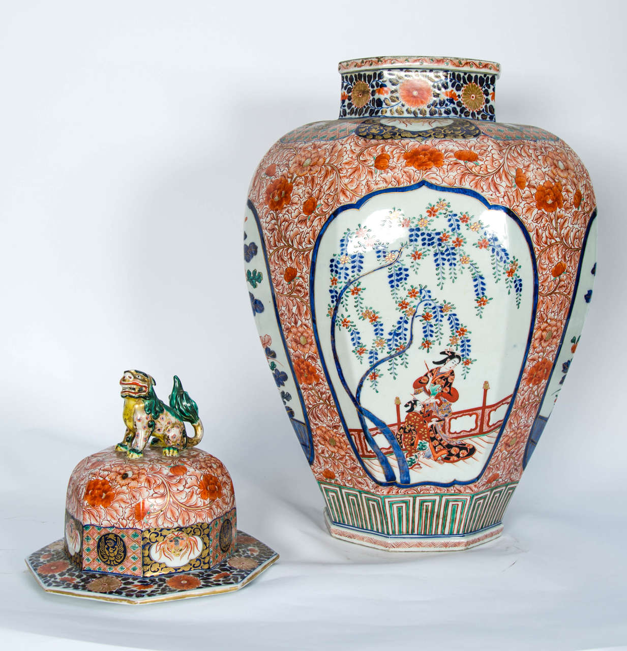 Large Pair of 19th century Japanese Imari Vases 32
