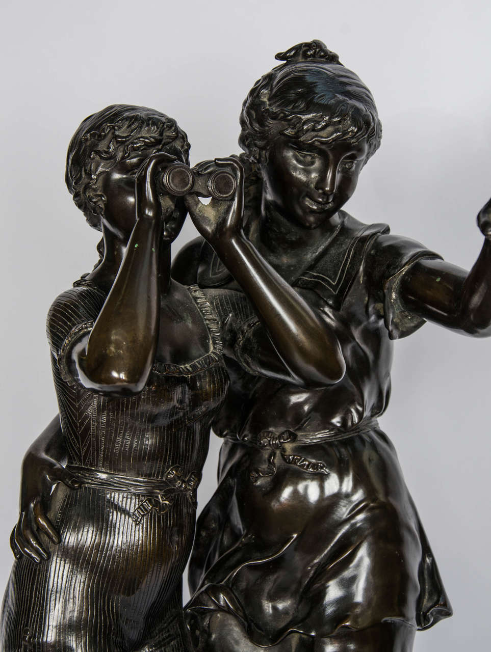 Bronze Study of Two Girl Bathers, by  Charles Ferville -Suan 32