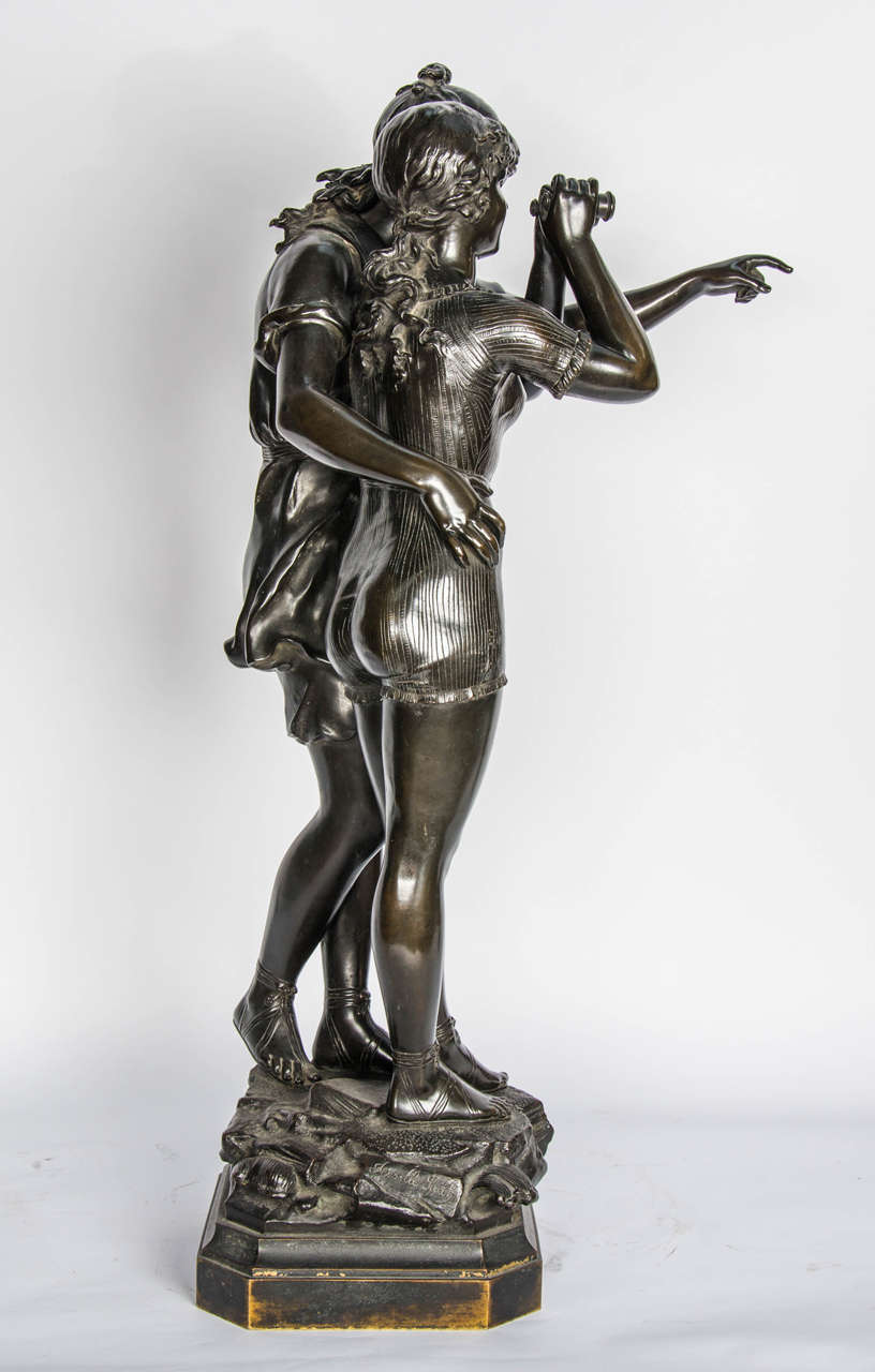 Bronze Study of Two Girl Bathers, by  Charles Ferville -Suan 32