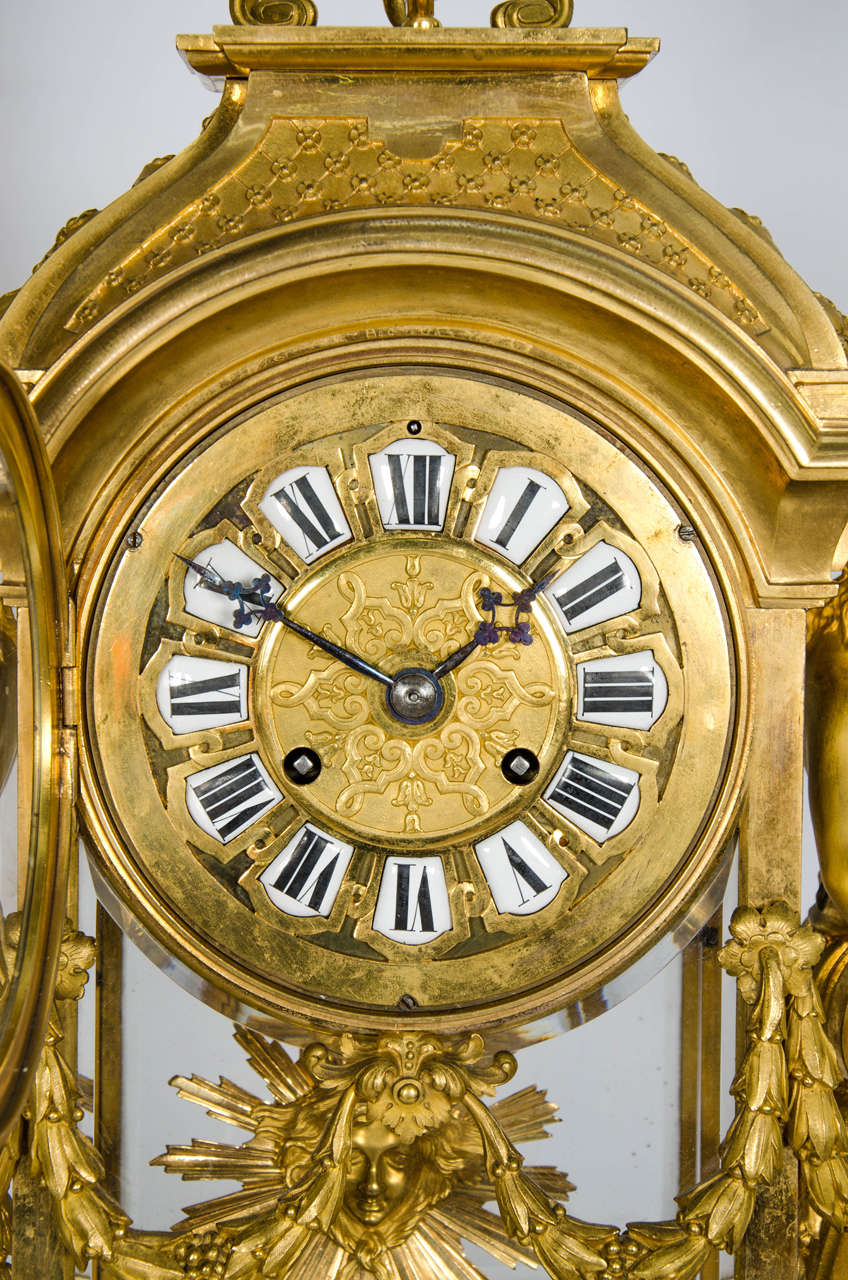 Imposing 19th Century French Ormolu Clock Garniture 29