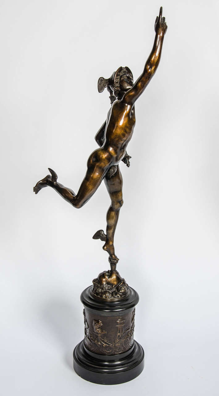 bronze mercury statue
