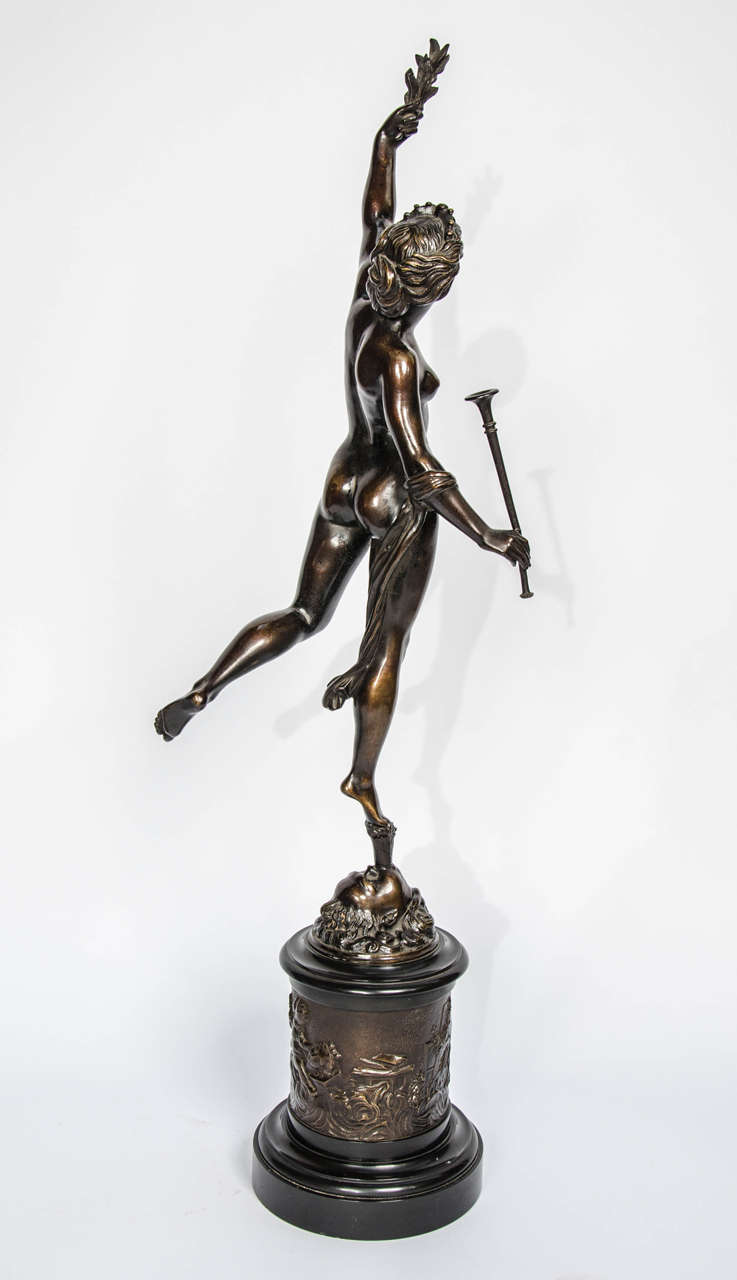 Mid-19th Century 19th Century Bronze Mercury and Fortuna