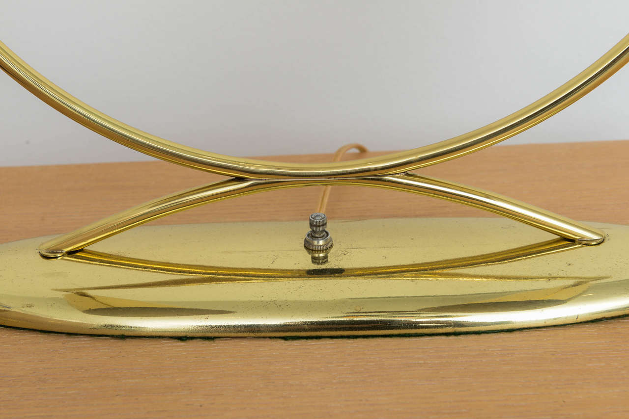 French 1960s Conical Brass Lamp For Sale