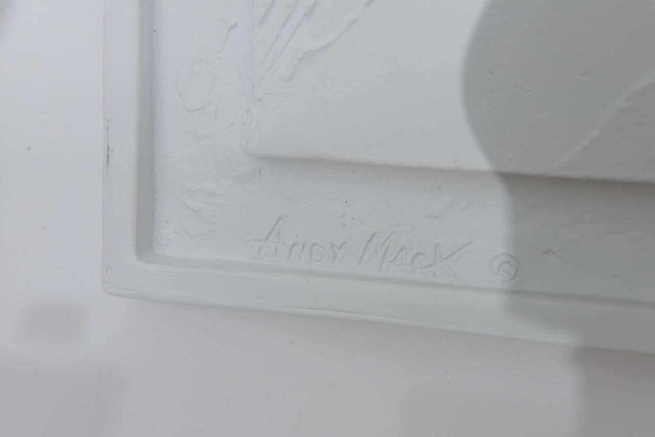 Framed Plaster Wall Relief by Andy Mack For Sale 4