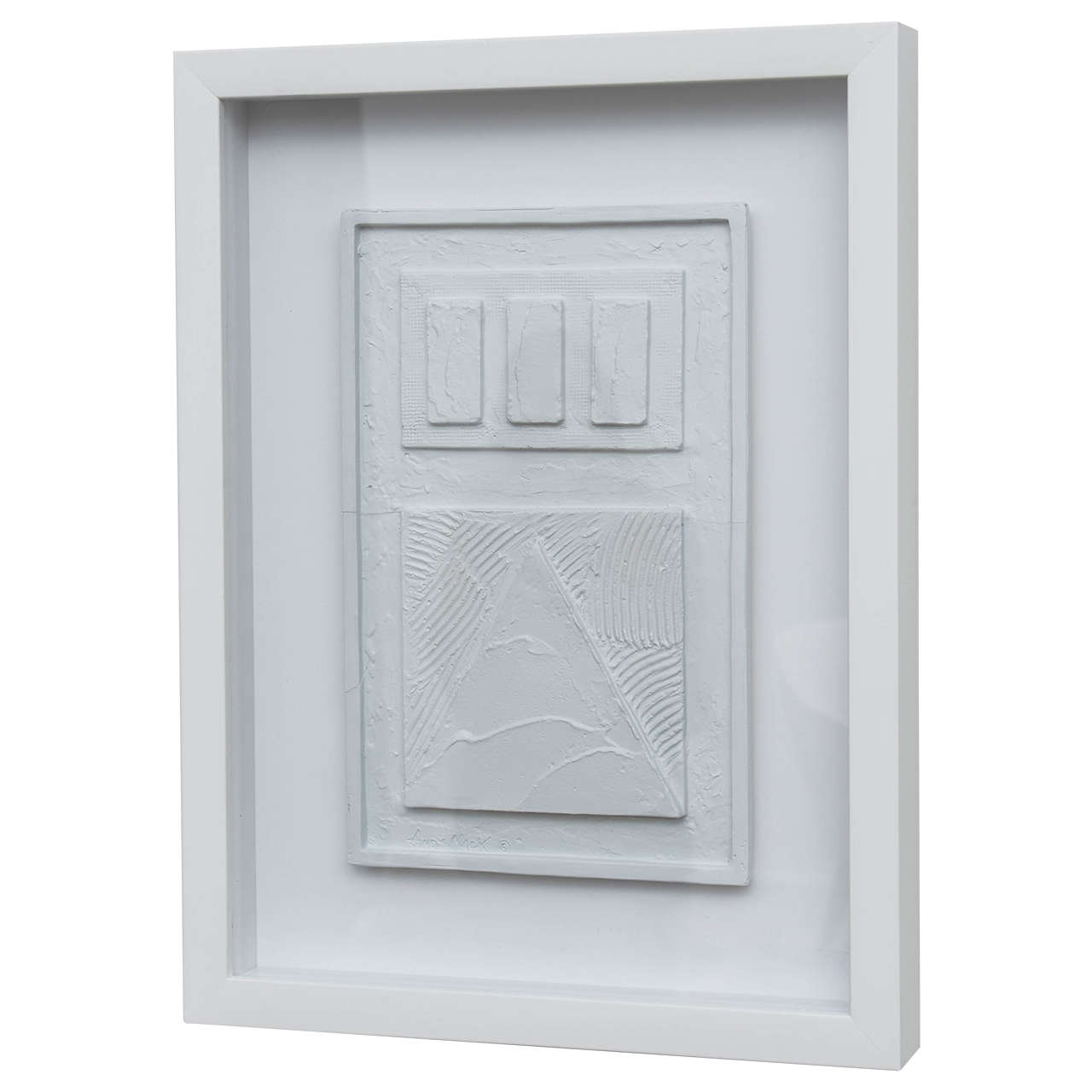 Framed Plaster Wall Relief by Andy Mack For Sale