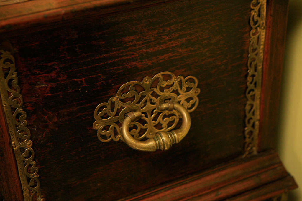 A Dutch Colonial Brass-Mounted Chest on Stand 3
